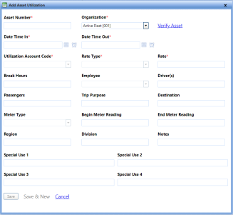 Adding Asset Utilization