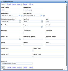 Editing Asset Utilization