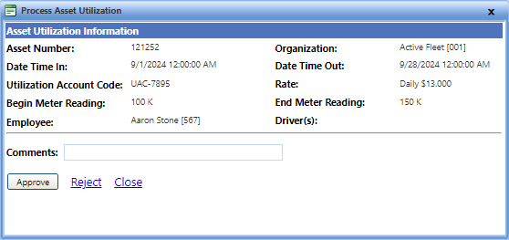 Processing Asset Utilization